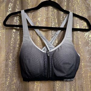 Victorias Secret Sport Black White Ombre Knockout Sports Bra 32DD